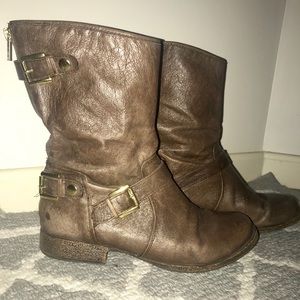 Steve Madden Enngage Leather Mid-Calf Boots